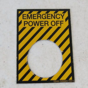 Emergency Power Off, Adhesive Plate