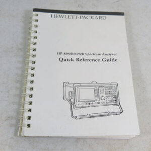 Hewlett Packard 8590B, 8592B Spectrum Analyzer, Quick Reference Guide