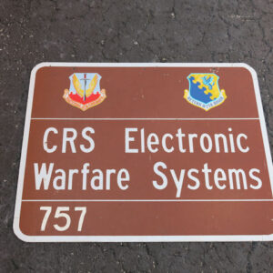 Building Sign, Homestead AFB, 1980's, CRS Electronic Warfare Systems, Building 757