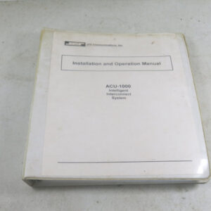 JPS, ACU-1000, Installation and Operation Manual