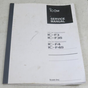 ICOM, IC-F3, F3S, F4, F4S, Service Manual, VHF, UHF Series Radios