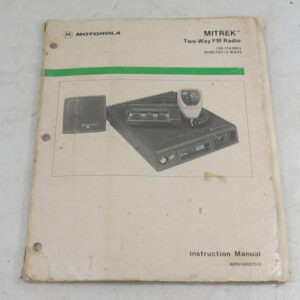 Motorola, Mitrek, VHF Radio Instruction Manual