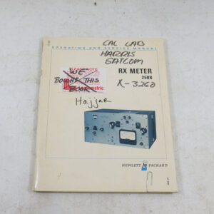 Hewlett Packard 250B, RX Meter